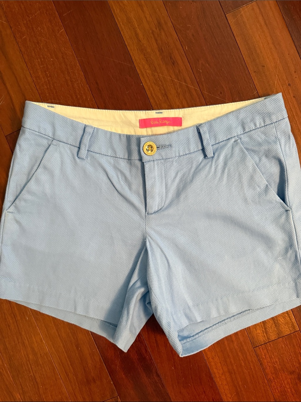 Lilly Pulitzer Light Blue Tailored Cotton Shorts